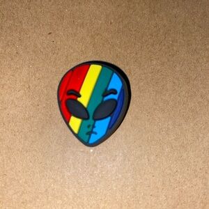 🐊6/$12🐊 Rainbow Alien Croc Charm